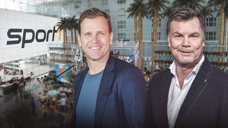 Oliver Bierhoff ist zu Gast bei Thomas Helmer im CHECK24 Doppelpass