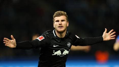 Timo Werner traf zweimal für RB Leipzig bei Hertha BSC