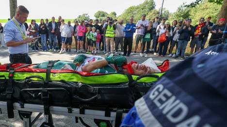 Musste abtransportiert werden: Jasper Philipsen