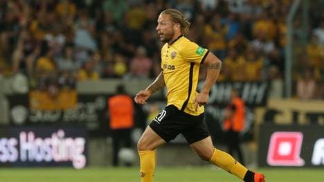 Patrick Ebert brachte Dynamo Dresden mit einem abgefälschten Schuss auf die Siegerstraße