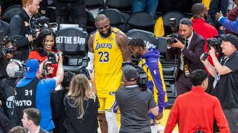 LeBron James und Bronny James agierten als Vater-Sohn-Gespann für die Lakers
