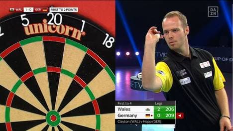 Max Hopp (Bild) und Gabriel Clemens scheiden im Halbfinale des World Cup of Darts aus