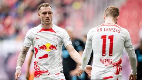 Im Gespräch mit SPORT1 spricht David Raum (l.) über den Abgang von Timo Werner von RB Leipzig