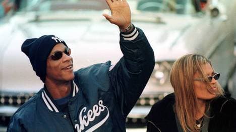 Darryl Strawberry und seine damalige Frau Charisse bei der World-Series-Parade 1998
