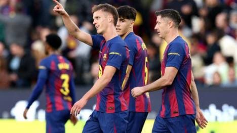 Dani Olmo (l.) erzielte einen Doppelpack