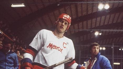 Hans Zach zu aktiven Zeiten 1982 in Rosenheim