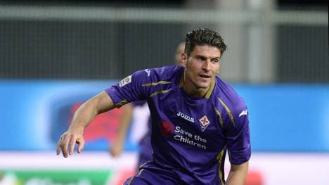Mario Gomez im Trikot des AC Florenz