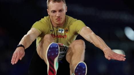 Luka Herden hat im Weitsprung eine persönliche Bestmarke von 8,14 Metern