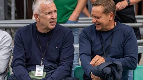 Union-Präsident Dirk Zingler (l.) fand deutliche Worte für einen Eklat beim Testspiel