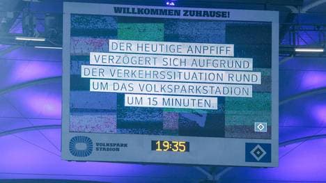 Das Spiel in Hamburg verzögert sich
