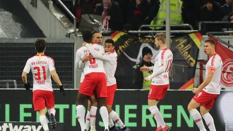 RB Leipzig feiert einen Kantersieg gegen Fortunaa Düsseldorf