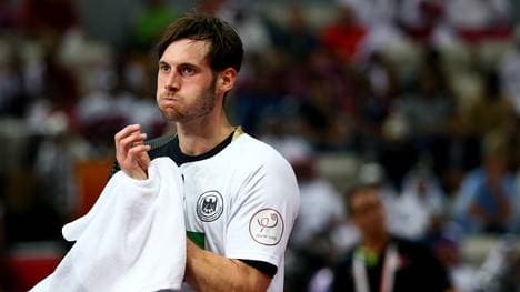 Uwe Gensheimer vom DHB-Team mit Handtuch