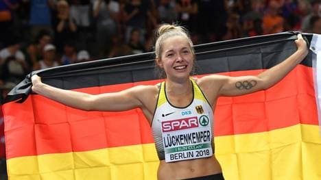 Gina Lückenkemper bereitet sich im Chemnitz vor