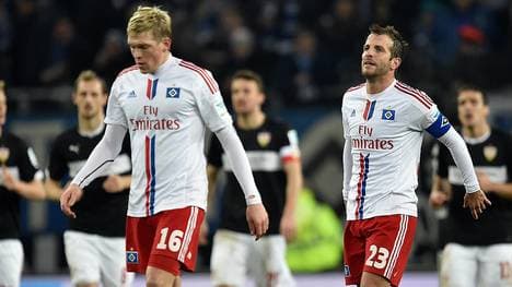 Hamburger SV VfB Stuttgart Artjoms Rudnevs Rafael van der Vaart