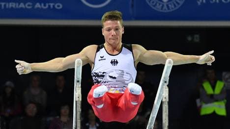 Lukas Dauser war trotz Platz acht im Barren-Finale nicht enttäuscht