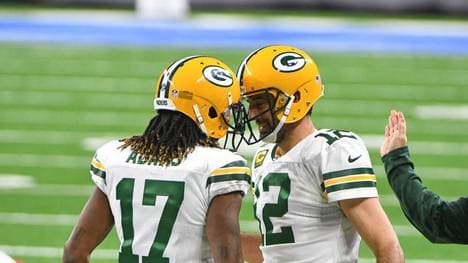 Wenn Aaron Rodgers (r.) bleibt, dann ist auch Davante Adams wieder gesprächsbereit