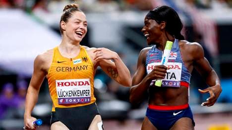Gina Lückenkemper und die deutsche Staffel hoffen auf eine Medaille