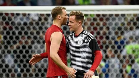 Marc-André ter Stegen (r.) ist hinter Manuel Neuer die Nummer zwei im deutschen Tor