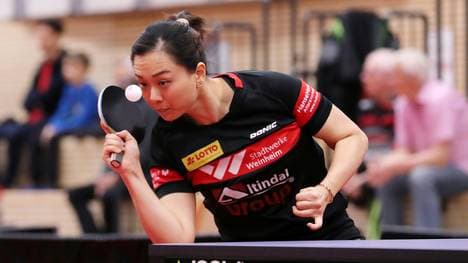 Yuan Wan im Trikot des TTC Weinheim