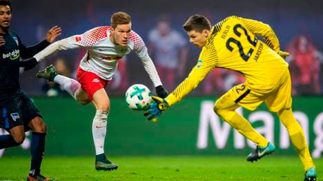 Marcel Halstenberg verletzte sich unmittelbar nach seinem Tor gegen Hertha BSC