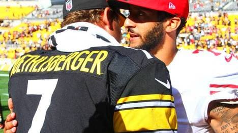 Colin Kaepernick (r.) wurde von EA Sports besser bewertet als Ben Roethlisberger