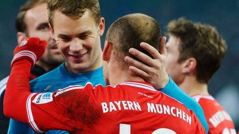 Arjen Robben Manuel Neuer Feier FC Bayern