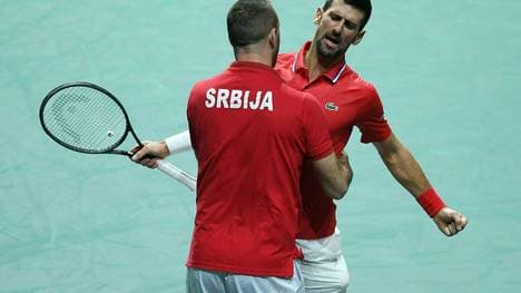 Novak Djokovic und Viktor Troicki 2023