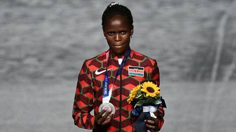 Silber 2021 für Kenia: Brigid Kosgei 