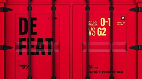 Rekordweltmeister T1 hat erstmals in der laufenden Season ein Spiel verloren und musste sich in der ersten Partie der MSI 2022 Rumble Stage G2 Esports geschlagen geben