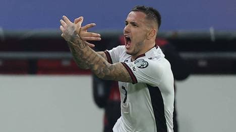 Rey Manaj bejubelte sein Tor mit der Doppeladler-Geste