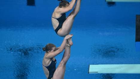 Hentschel (hinten) und Müller (vorne) vom 3-m-Brett