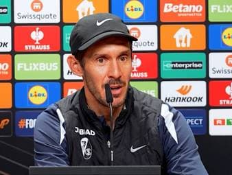 Vor dem Rückspiel des Europa-League-Halbfinals gegen Sporting Braga spricht SC-Freiburg-Trainer Julian Schuster über den Euphoriezustand im Breisgau.