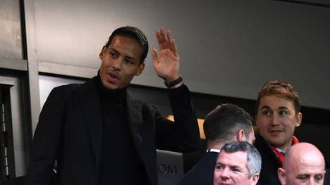 Das Spiel zwischen Liverpool und Leicester verfolgte Virgil van Dijk noch von der Tribüne aus