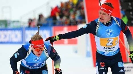 Deutsche Männer-Staffel in Antholz auf Platz drei