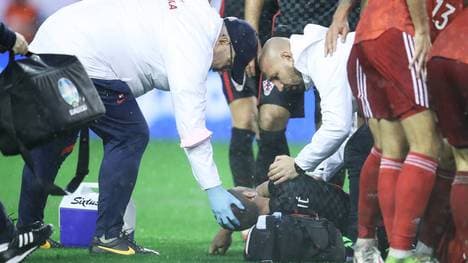 Andrej Kramaric erlitt beim Einsatz für Kroatien eine Kopfverletzung