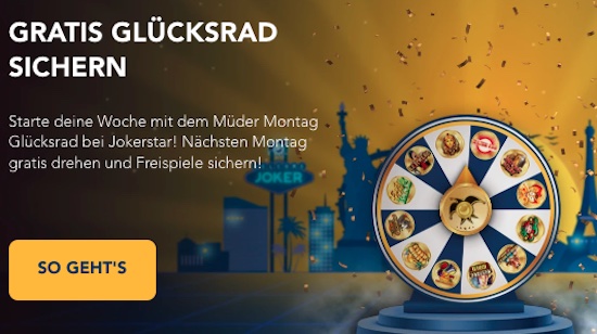 Gratis Glücksrad bei Jokerstar