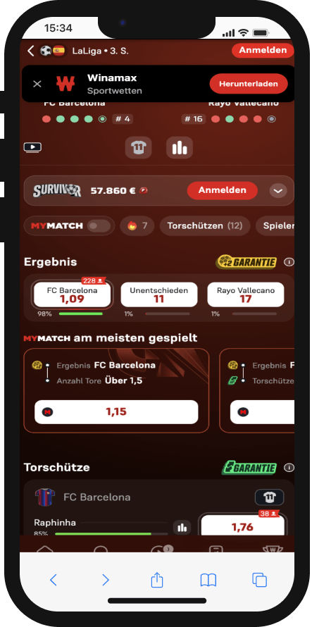 Winamax Sportwetten App