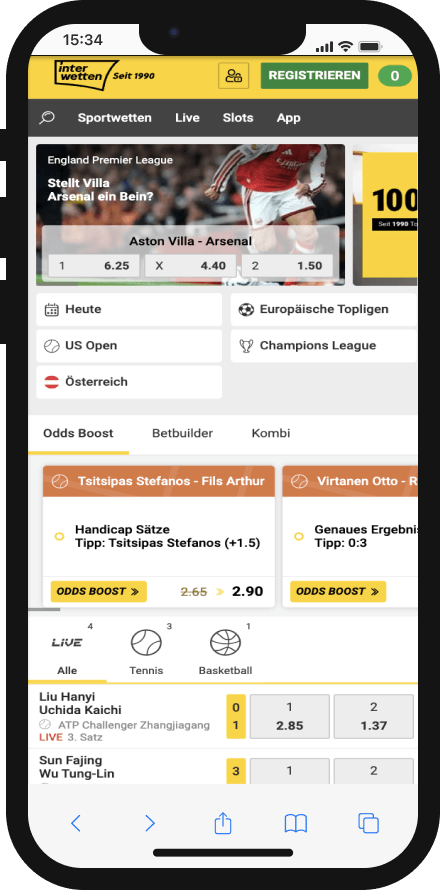 Interwetten App im Überblick