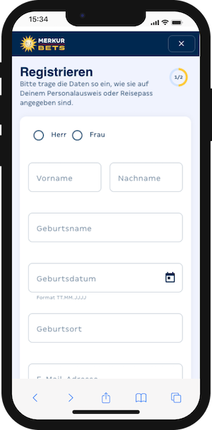 Merkur Bets Registrierung