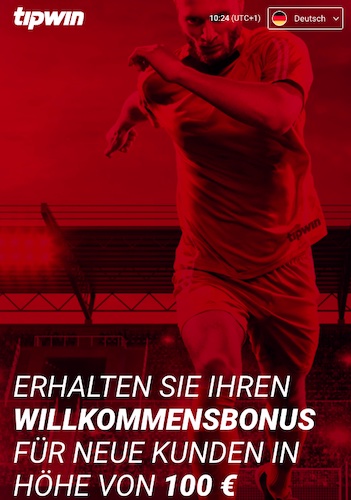 100 % bis 100 € Bonus bei Tipwin sichern