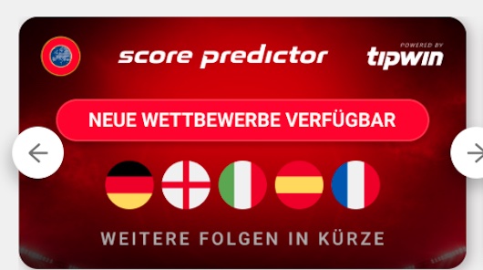 Tipwin Score Predictor für Bestandskunden