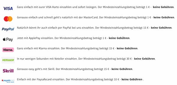 Zahlungsmethoden bei Winamax